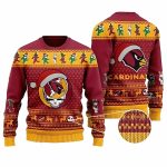Arizona Cardinals Grateful Dead SKull And Bears Ugly Sweater
