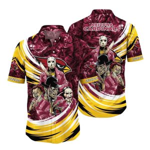 Arizona Cardinals Halloween Horror Movies Hawaiian Shirt