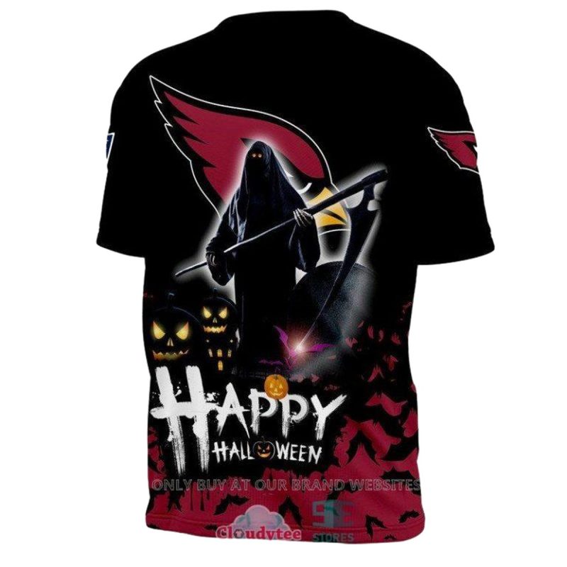 Arizona Cardinals Happy Halloween Black Aop T Shirt 1