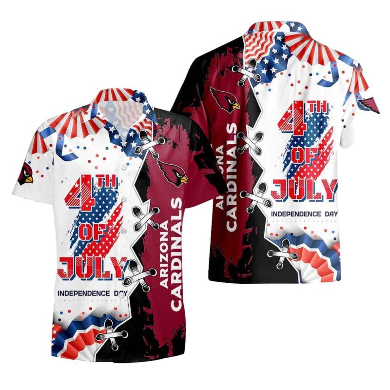 Arizona Cardinals Happy Independence Day Hawaiian Shirt 1