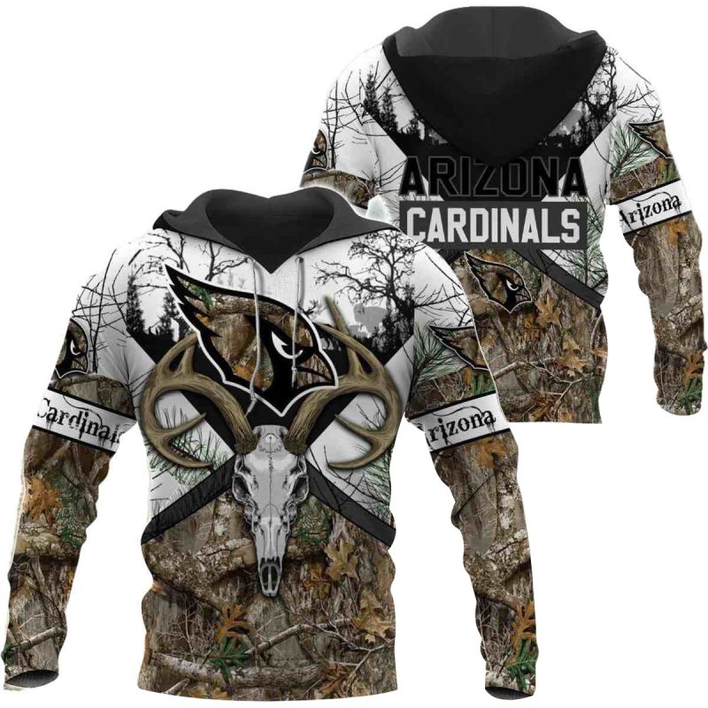 Arizona Cardinals Hunting Camo Style Aop Hoodie 1