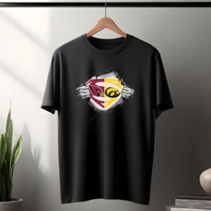 Arizona Cardinals Iowa Hawkeyes Superman Logo Combination T-Shirt