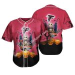 Arizona Cardinals Jack Skellington Halloween Baseball Jersey