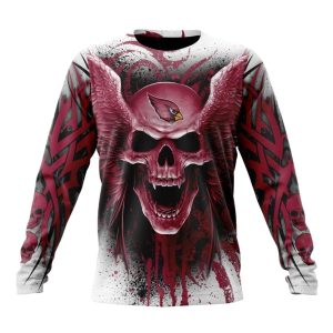 Arizona Cardinals Kits With Skull AOP Sweatshirt