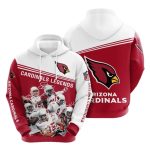 Arizona Cardinals Legends Red White AOP Hoodie