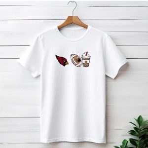 Arizona Cardinals Leopard Print Football Pumpkin Latte T-Shirt