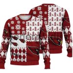 Arizona Cardinals Logo And Christmas Pattern Ugly Sweater