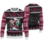 Arizona Cardinals Logo And Dabbing Santa Claus Ugly Sweater
