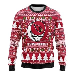 Arizona Cardinals Logo And Grateful Dead Ugly Sweater