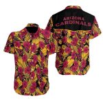 Arizona Cardinals Logo And Red Hibiscus Hawaiian Shirt