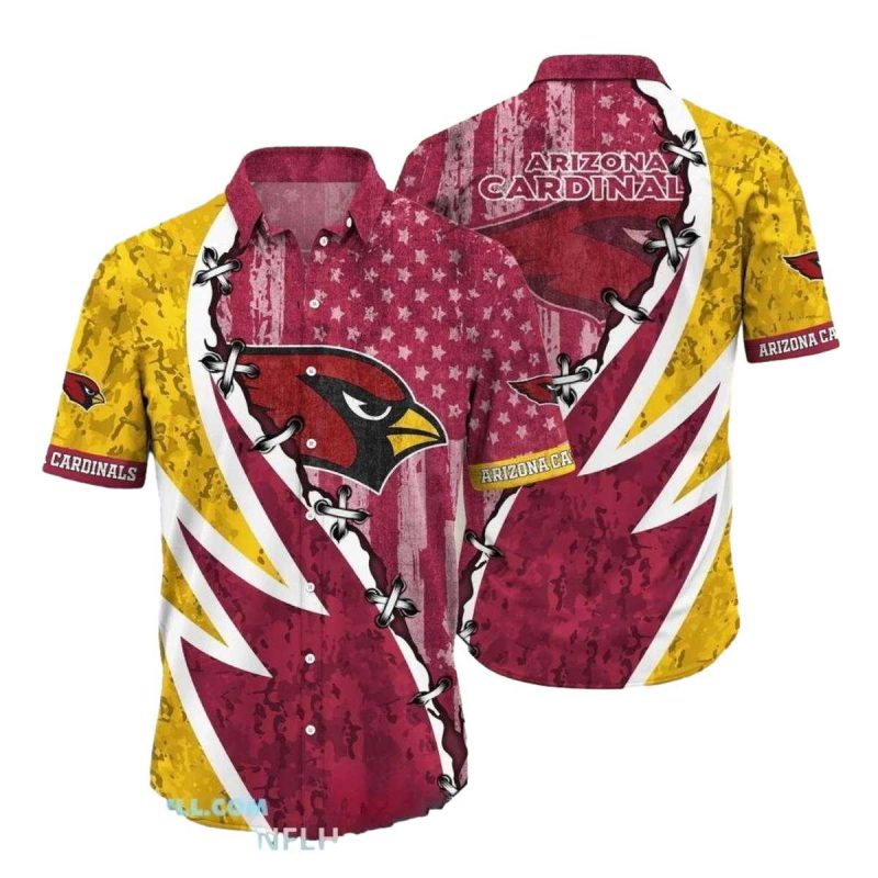 Arizona Cardinals Logo Inside Me Red And Yellow Hawaiian Shirt 1