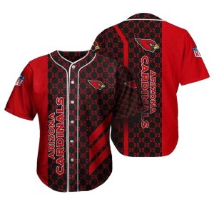 Arizona Cardinals Logo Lover Red Black Baseball Jersey