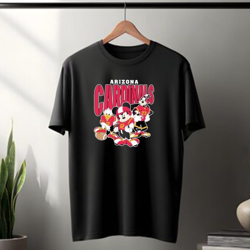 Arizona Cardinals Mickey Donald Duck Goofy Football Team T Shirt 1 T Shirt 1