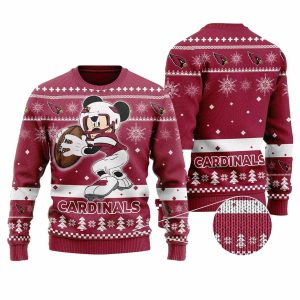 Arizona Cardinals Mickey Mouse Funny Ugly Christmas Ugly Sweater