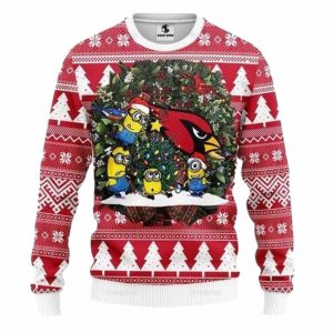 Arizona Cardinals Minion Christmas Ugly Sweater