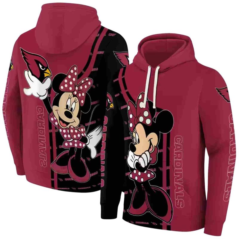 Arizona Cardinals Minnie Mouse Red Aop Hoodie 1