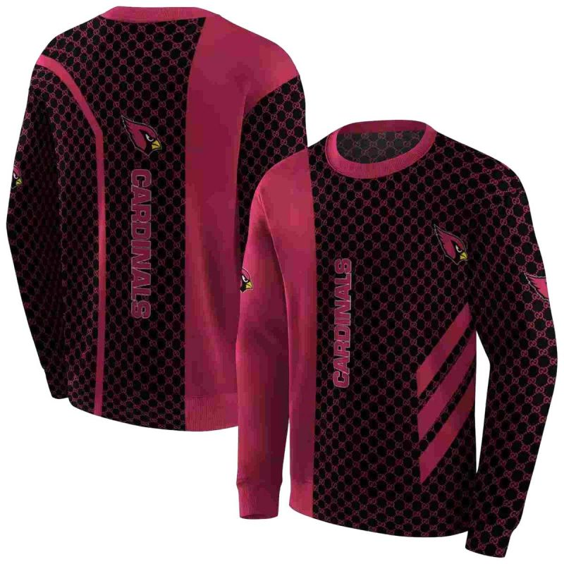 Arizona Cardinals Monogram Pattern Red Aop Sweatshirt 1