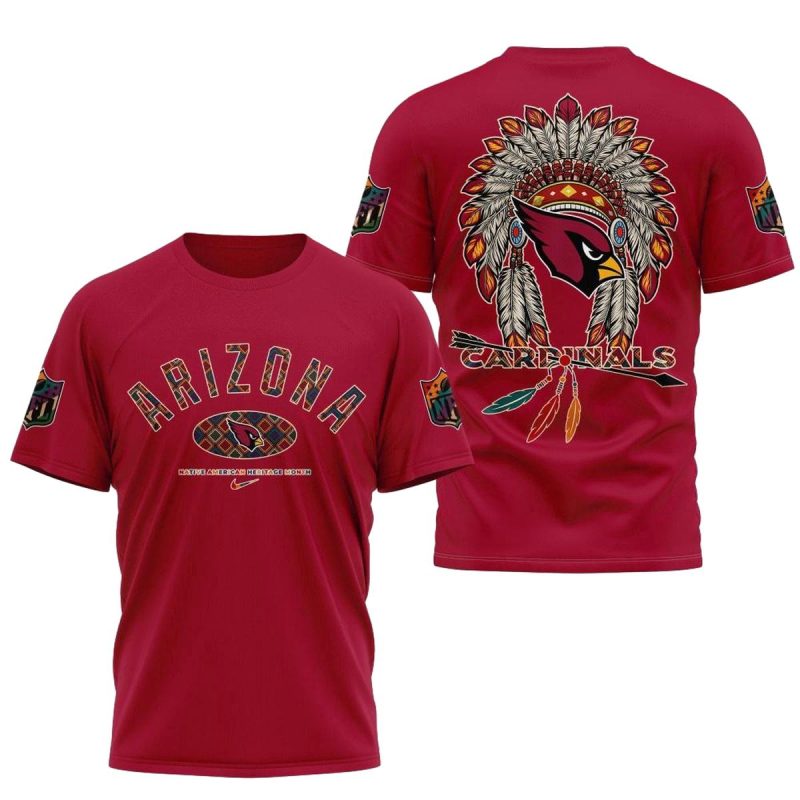 Arizona Cardinals Native American Heritage Month Aop T Shirt 1