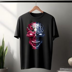 Arizona Cardinals New York Yankees Skull T-Shirt