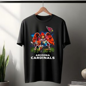Arizona Cardinals Nfl Football Bird Mascot 3 Point Stance Stadium Scene T-Shirt