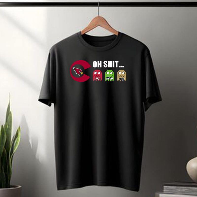 Arizona Cardinals Oh Shit Pacman San Francisco 49Ers Seattle Seahawks Los Angeles Rams T Shirt 1 T Shirt 1