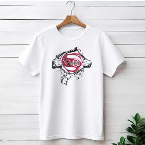 Arizona Cardinals Ohio State Buckeyes Superman Logo Tear Open Combo T-Shirt
