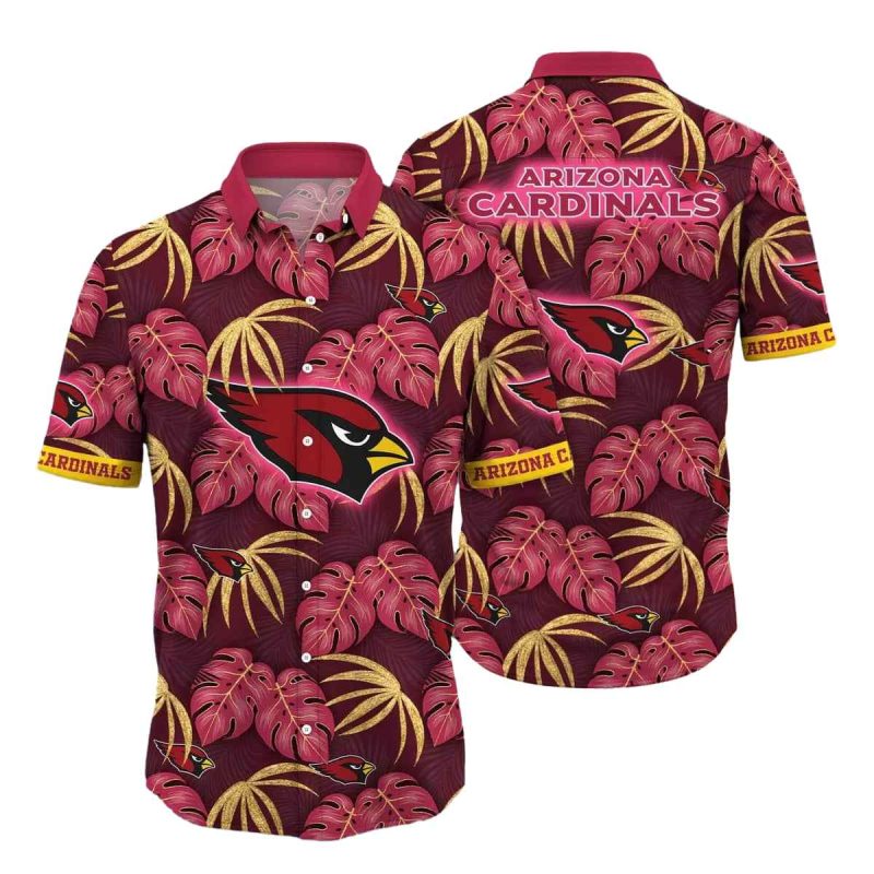 Arizona Cardinals Palm Leaves Hawaiian Shirt 1