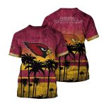 Arizona Cardinals Palm Tree Hawaii Style AOP T Shirt