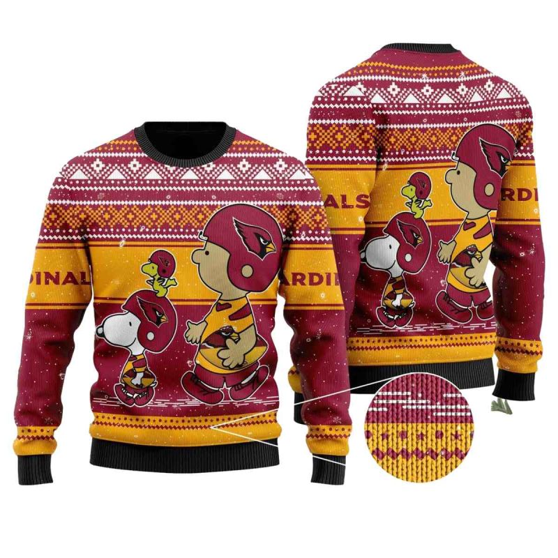 Arizona Cardinals Peanuts Ugly Sweater 1