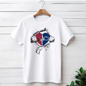 Arizona Cardinals Penn State Heart Torn T-Shirt