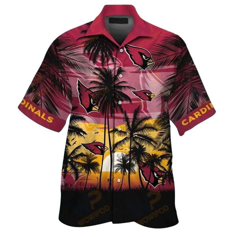 Arizona Cardinals Red Beach Sunset Hawaiian Shirt 1