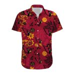 Arizona Cardinals Red Leaf Pattern Hawaiian Shirt