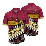 Arizona Cardinals Red Yellow Flower Hawaiian Shirt