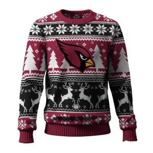 Arizona Cardinals Reindeer Football Ugly Christmas Sweater