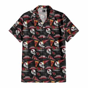 Arizona Cardinals Retro Banner And Skull Hawaiian Shirt