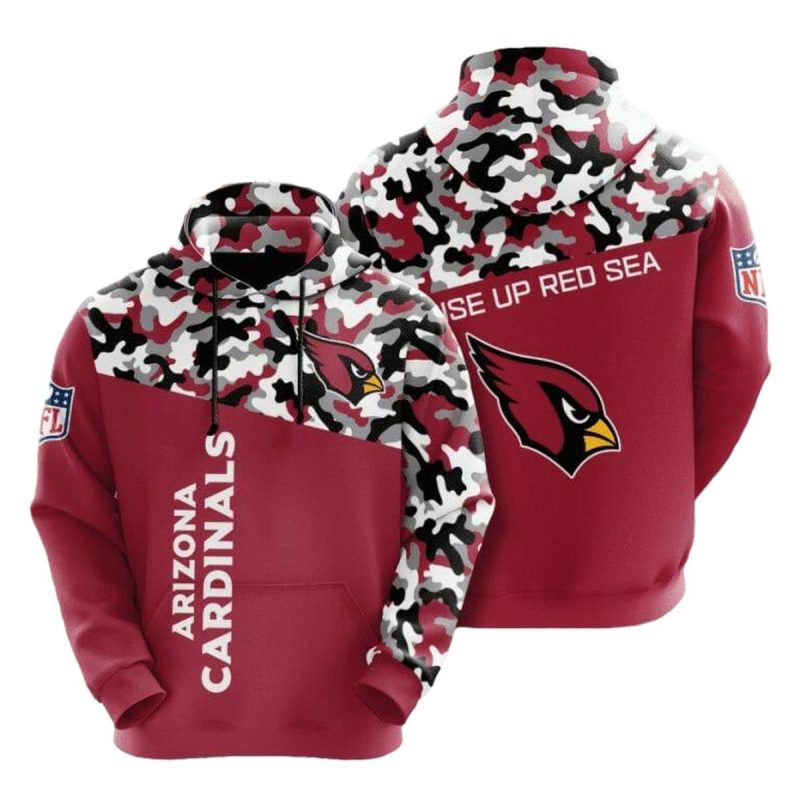 Arizona Cardinals Rise Up Red Sea Red Black White Camo Aop Hoodie 1
