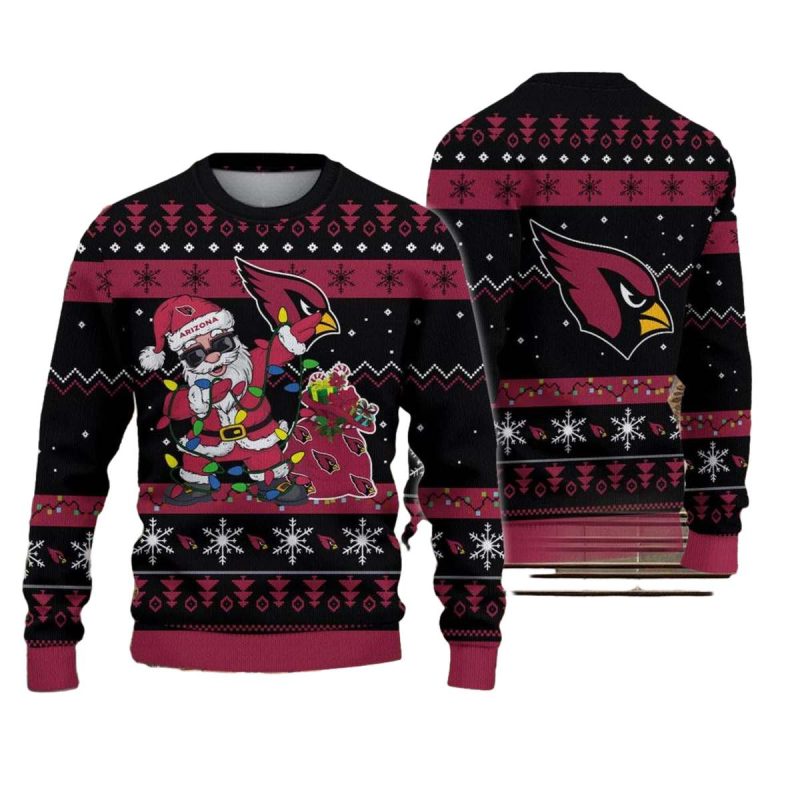 Arizona Cardinals Santa Party Ugly Sweater 1