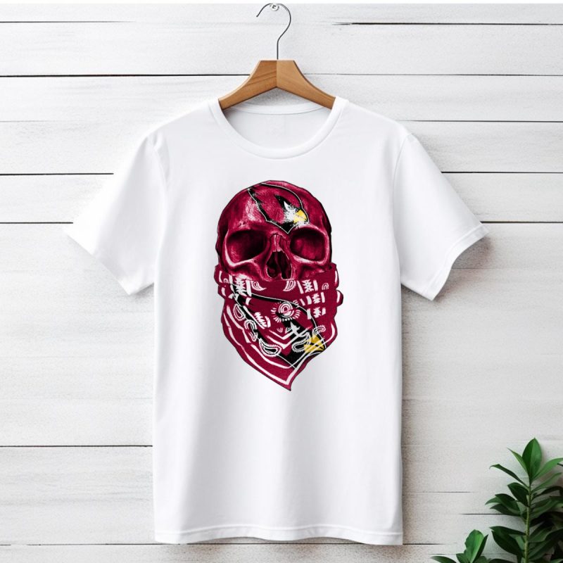 Arizona Cardinals Skull Bandana V5 T Shirt 1 T Shirt 1