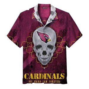 Arizona Cardinals Skull Graphic Hawaiian Shirt