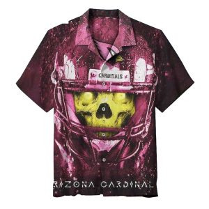 Arizona Cardinals Skull Helmet Hawaiian Shirt For Hardcore Fans