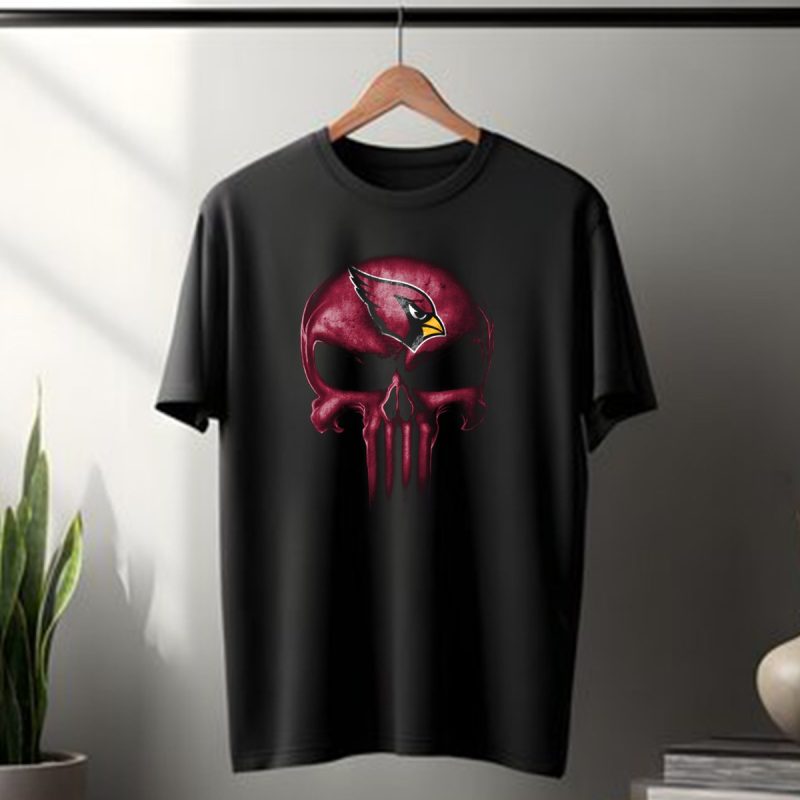Arizona Cardinals Skull T Shirt 1 T Shirt 1