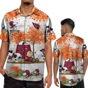Arizona Cardinals Snoopy Autumn Hawaiian Shirt
