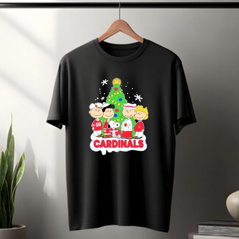 Arizona Cardinals Snoopy Christmas Peanuts Characters Cardinals Fans T Shirt 1 T Shirt 1