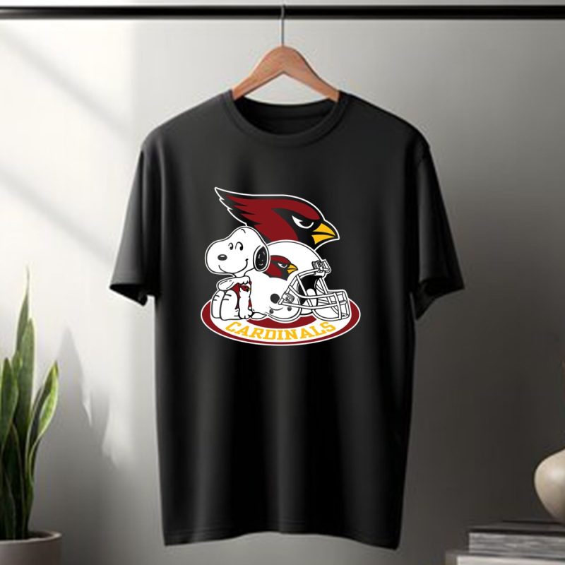 Arizona Cardinals Snoopy Football Team Helmet Icon 2 T Shirt 1 T Shirt 1