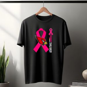 Arizona Cardinals Stronger Than Cancer Awareness Pink Ribbon T-Shirt