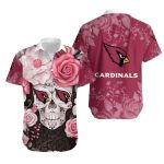 Arizona Cardinals Sugar Skull Rose Hawaiian Shirt Floral Style