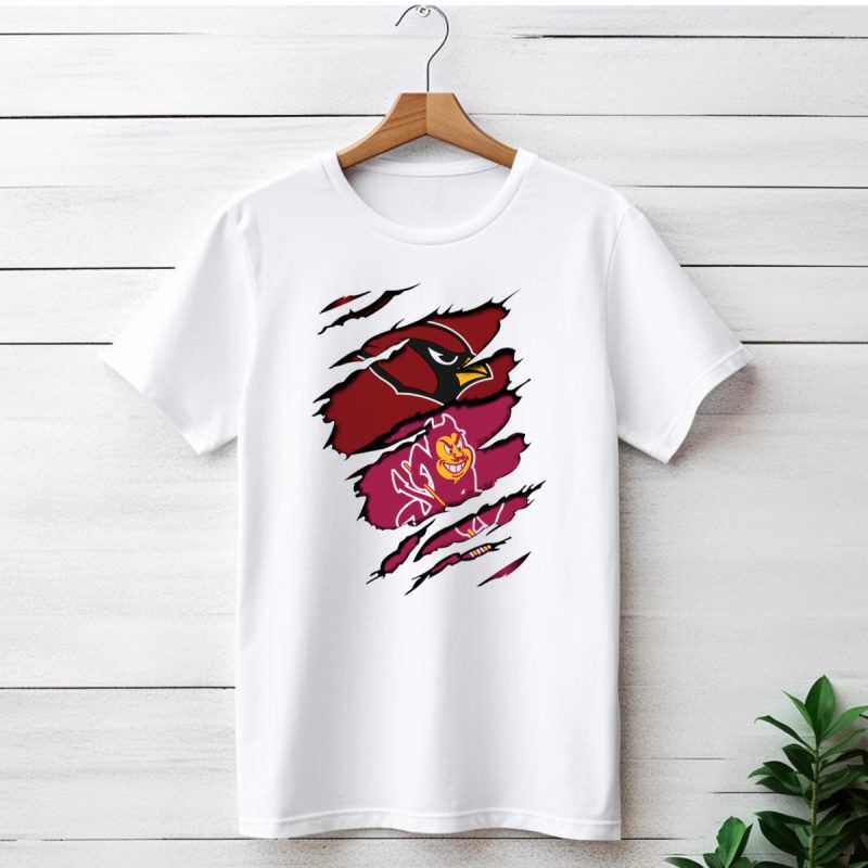 Arizona Cardinals Sun Devils Ripped T Shirt 1 T Shirt 1