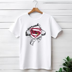 Arizona Cardinals Superman Logo Emblem Rip T-Shirt