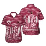 Arizona Cardinals Surfboard Beach Hawaiian Shirt