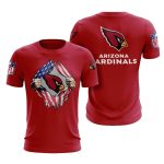 Arizona Cardinals Tearing Open Logo AOP T Shirt